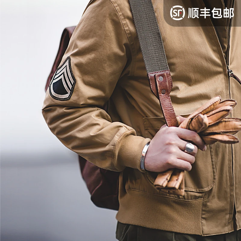马登工装美式复古狂怒夹克坦克服棉衣阿美咔叽硬汉外套卡其色男冬