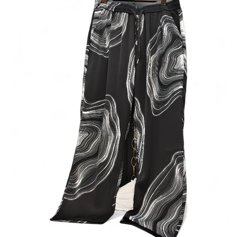 条纹潮长裤免烫中腰速干休闲裤男士百搭宽松平角裤时尚休闲百搭