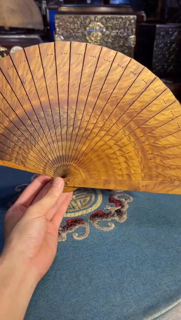 乌木类成套家具金丝楠扇子    37