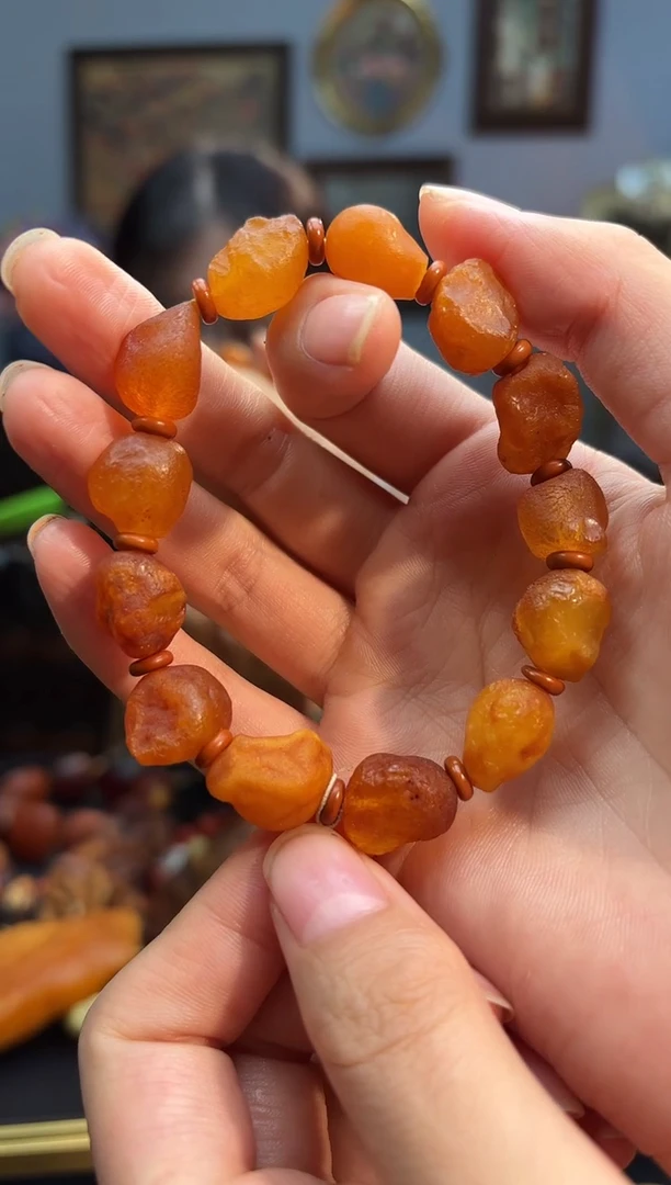 手串琥珀未镶嵌初*～手串