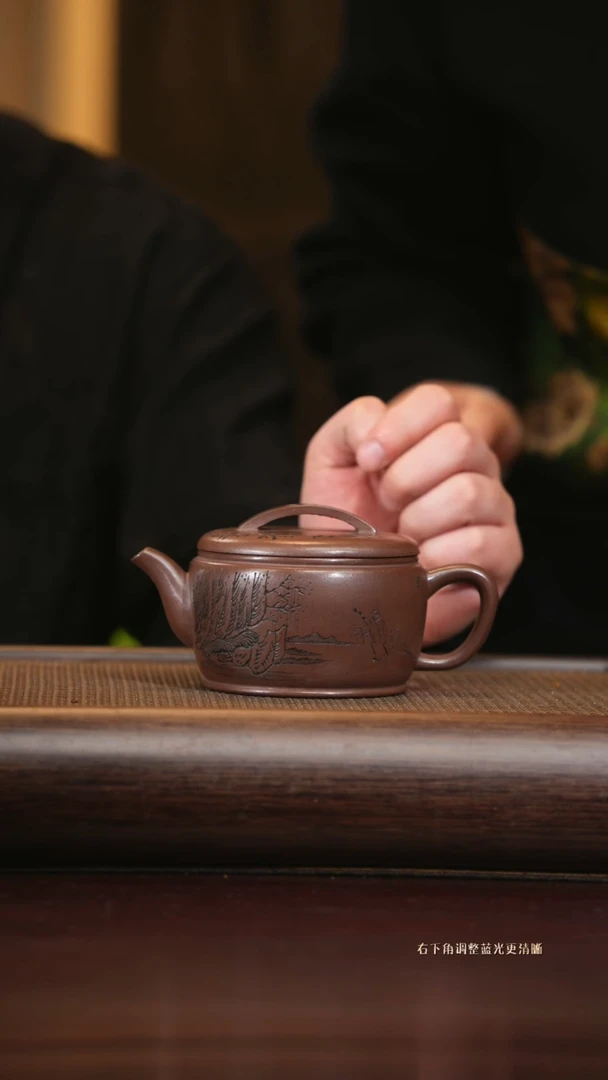 【闪购商品】紫砂茶壶zxj 汉瓦 龙潭紫泥 260