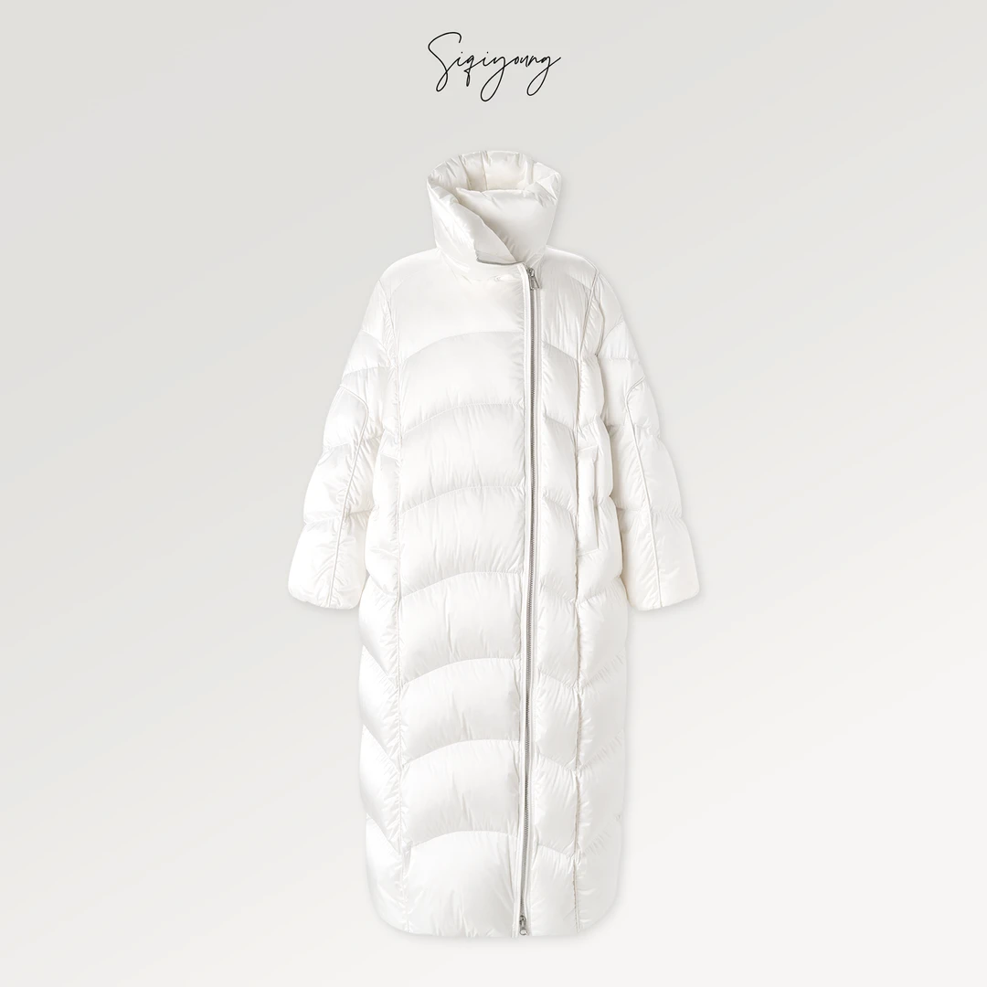 SIQIYOUNG【Maggie精选】高雪维尔-立裁雕塑大翻领结构感廓形鹅绒服