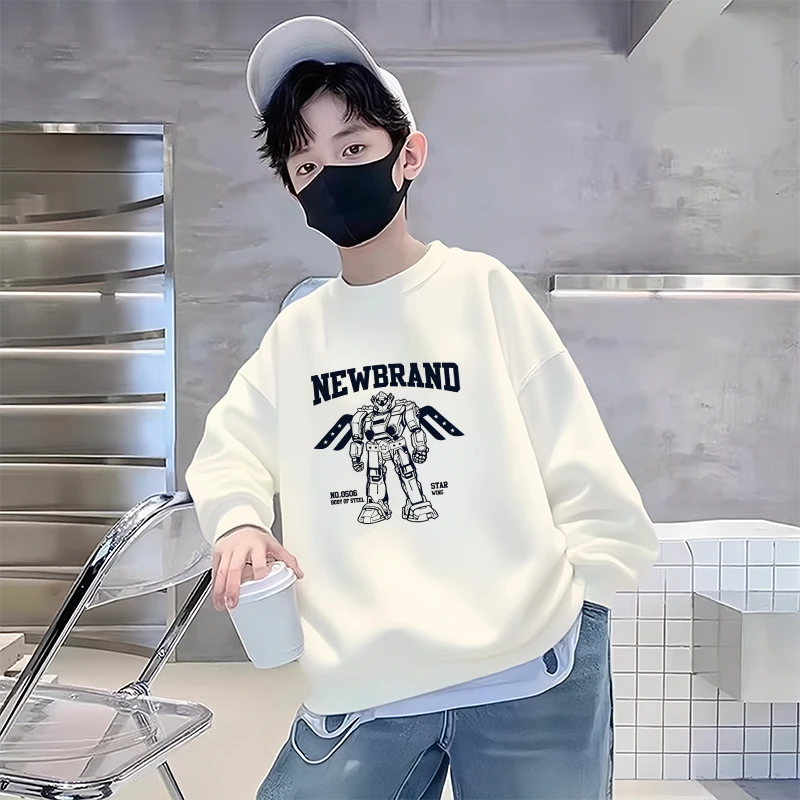 百搭童装男童卫衣2025新款秋季儿童长袖T恤中大童秋装男孩上衣潮