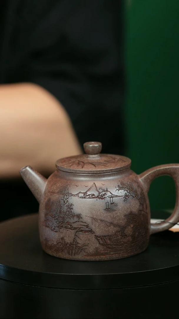 茶壶紫砂春*夏H2143李琴溪山垂钓渔罩