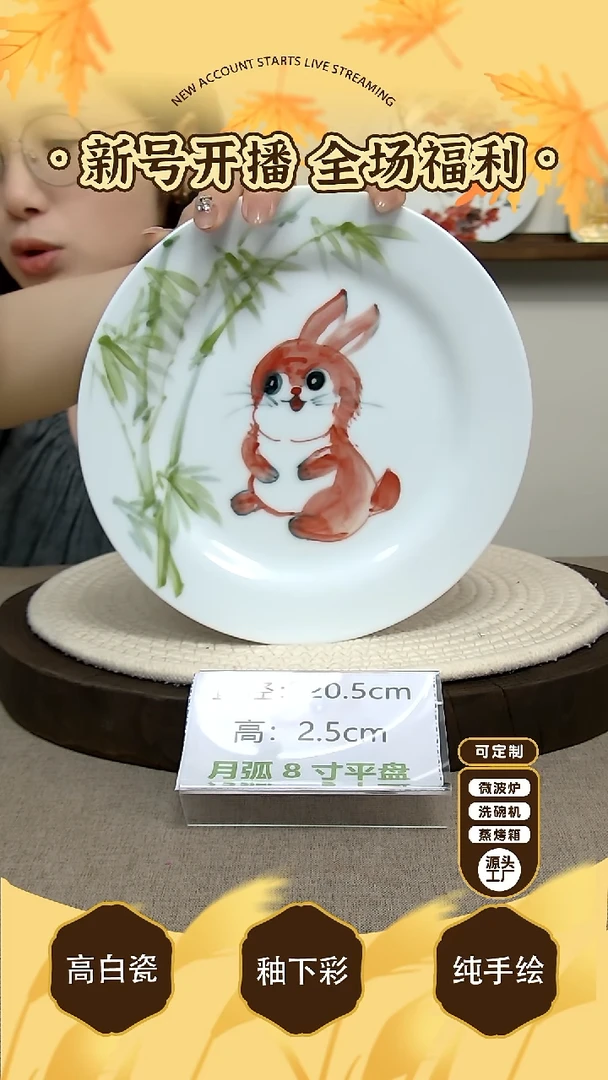 碗景德镇手绘釉下彩陶瓷餐具