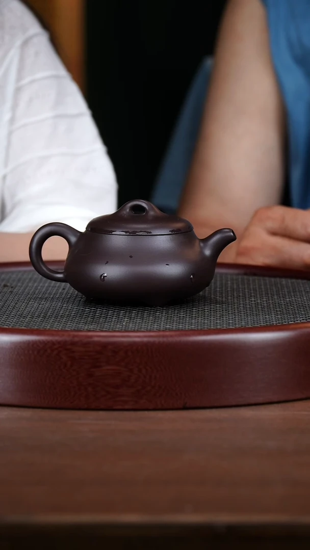 茶壶紫砂38YJB 黑墩头 汉棠石瓢  240cc