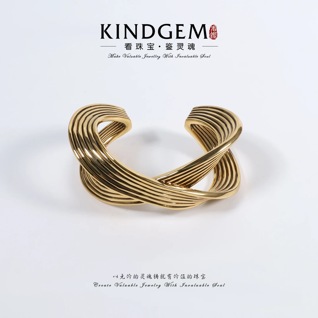 铜合金手镯 KindGem 时尚精致设计款手镯饰品 C-45180
