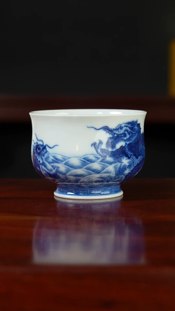 祖传窑真柴窑传承400年鱼化龙杯