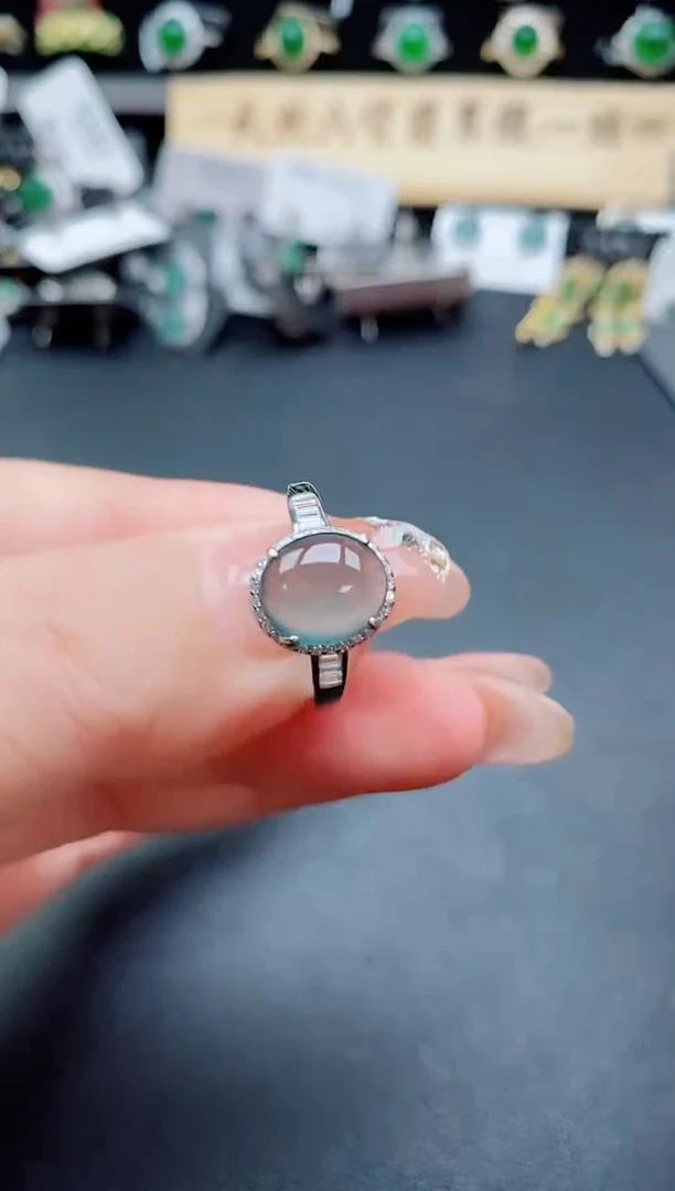 银S925镶嵌戒指翡翠1