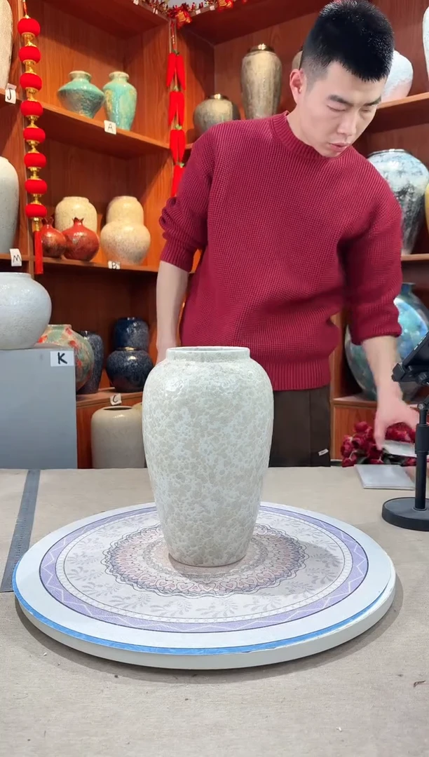 【闪购商品】瓶陶瓷花瓶 无花茶白中号