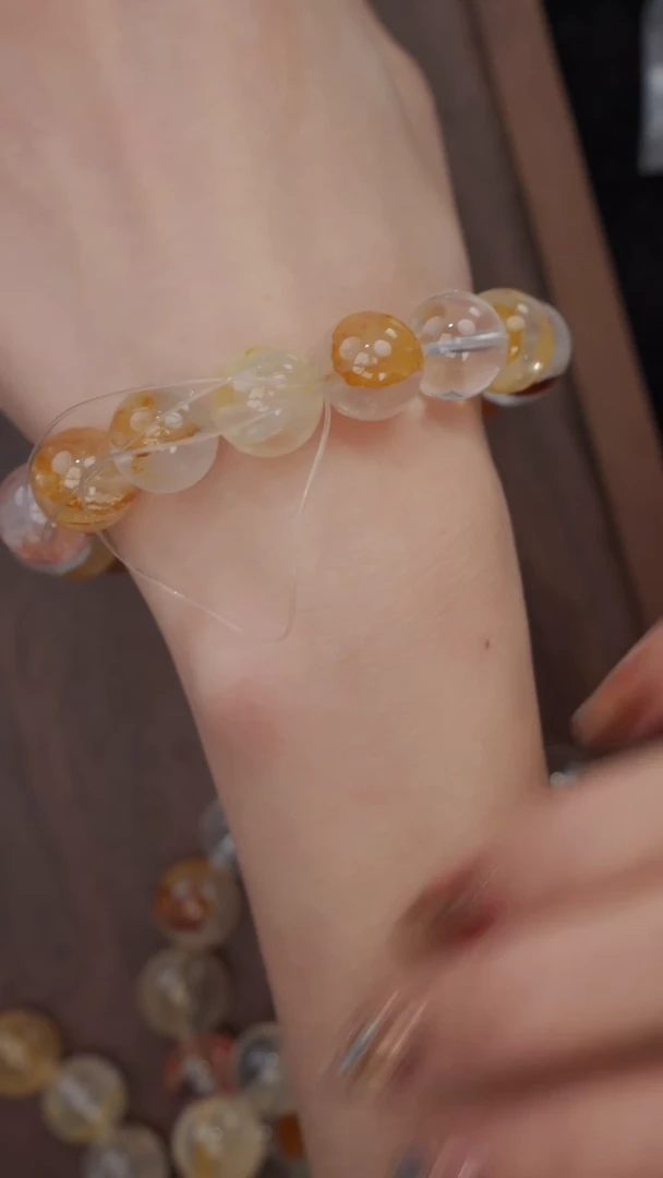 【闪购商品】水晶手串未镶嵌胶花多宝12m