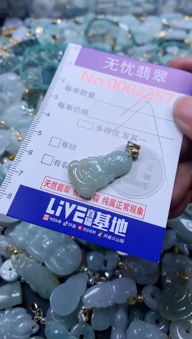 翡翠未镶嵌吊坠(不含链)2257