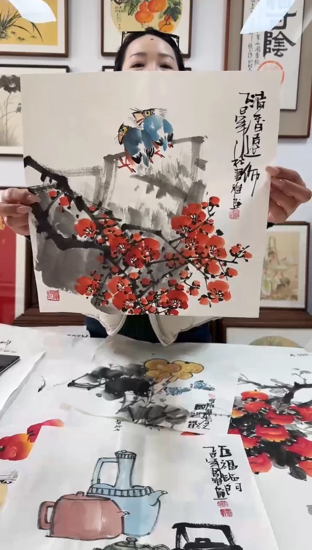 书法清香一尺斗方-软片手绘同款