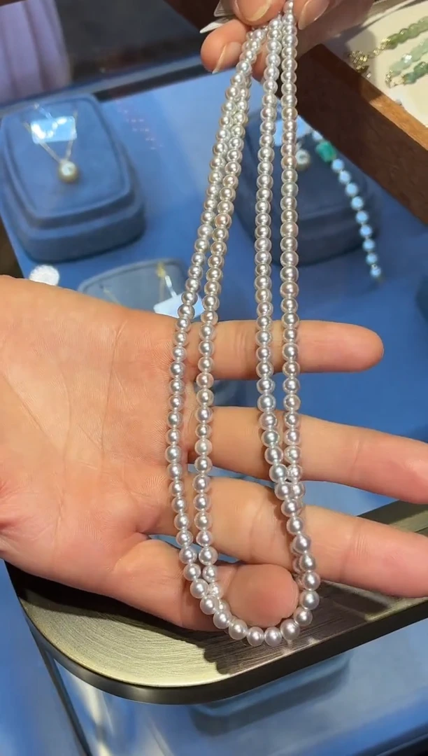 项链18K金镶嵌海水珍珠26【】多样性发一珠径4-5-不退不换