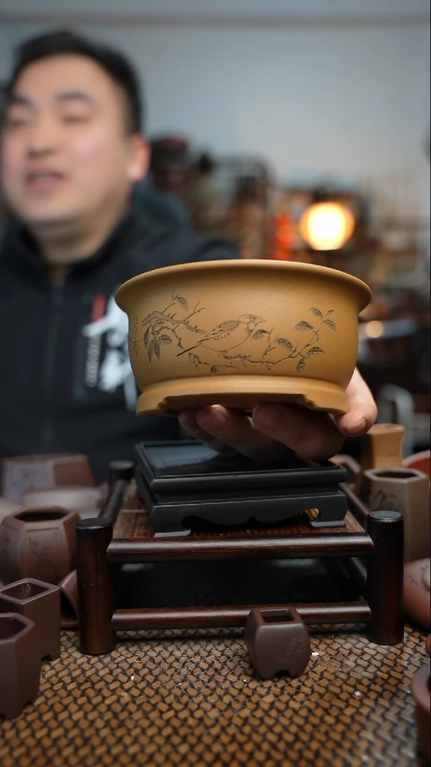 【闪购商品】紫砂花盆長木軒精品紫砂13*6