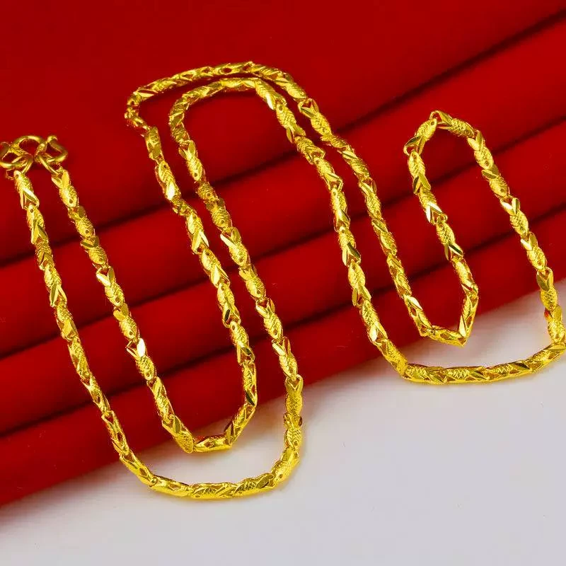 合金项链 精工版小鱼镂空时尚潮流项链