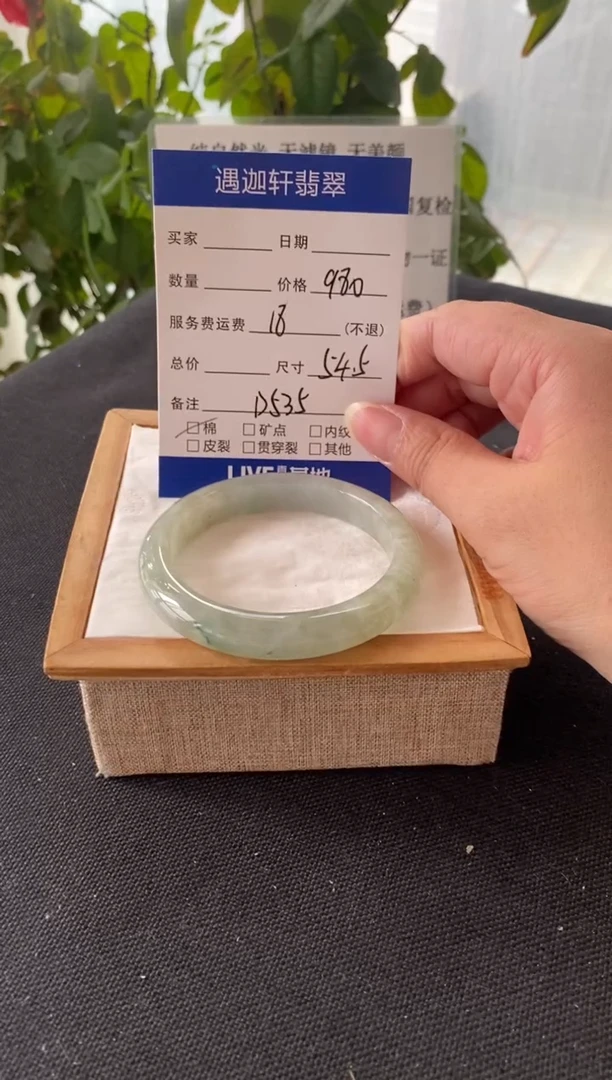 未镶嵌手镯翡翠54.5圈口 D535编码