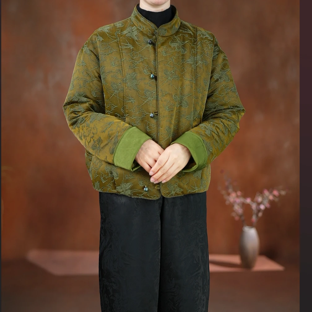 燕云·香云纱鹅绒服桑蚕丝真丝国风高端高级感外套2025