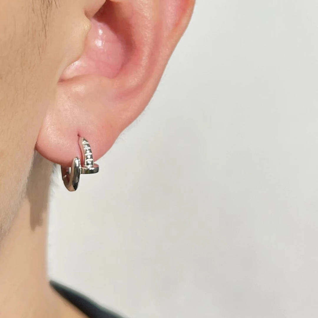 合金耳饰 钉子耳环 气质时尚简约潮流冷淡风
