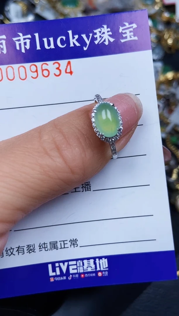 翡翠银S925镶嵌颈饰9634