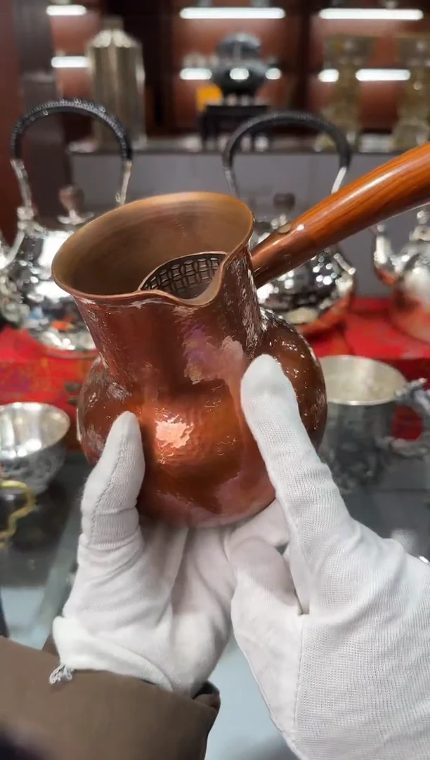 紫铜精工手工烤色煮茶器