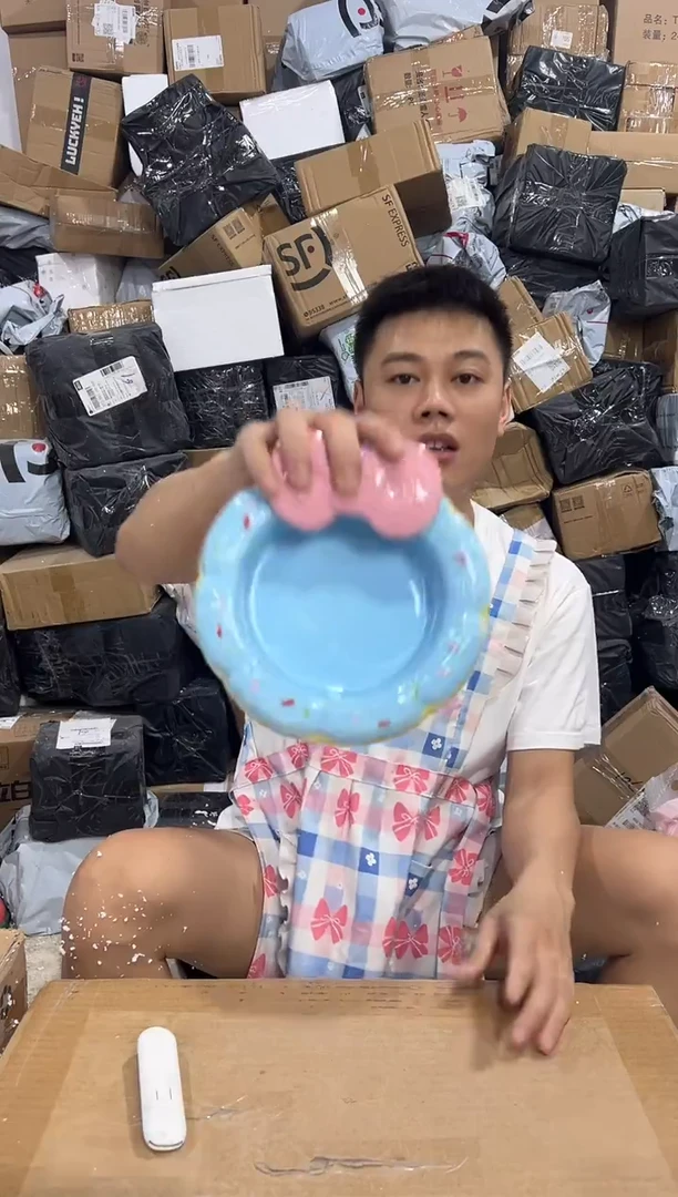 瓷片甜甜圈猫碗