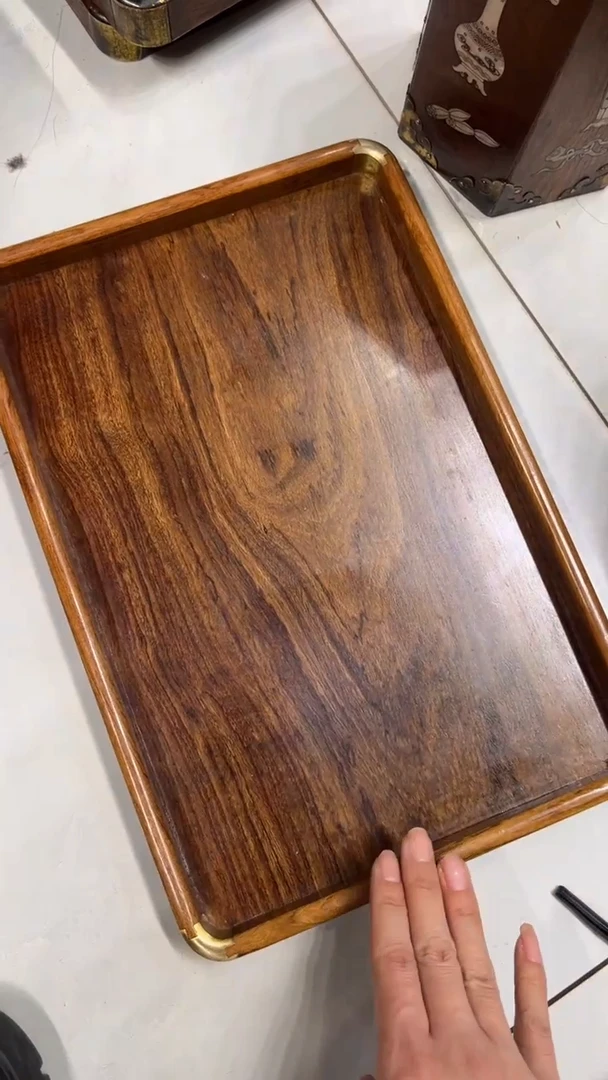 【闪购商品】木黄花梨素面茶盘