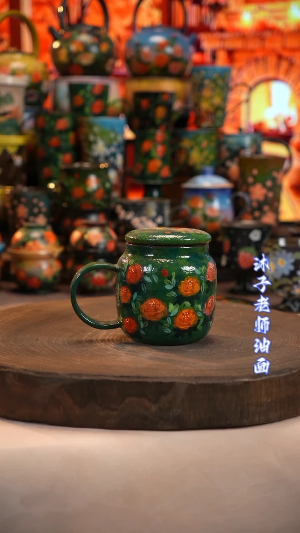 油画   釉下彩  杯子