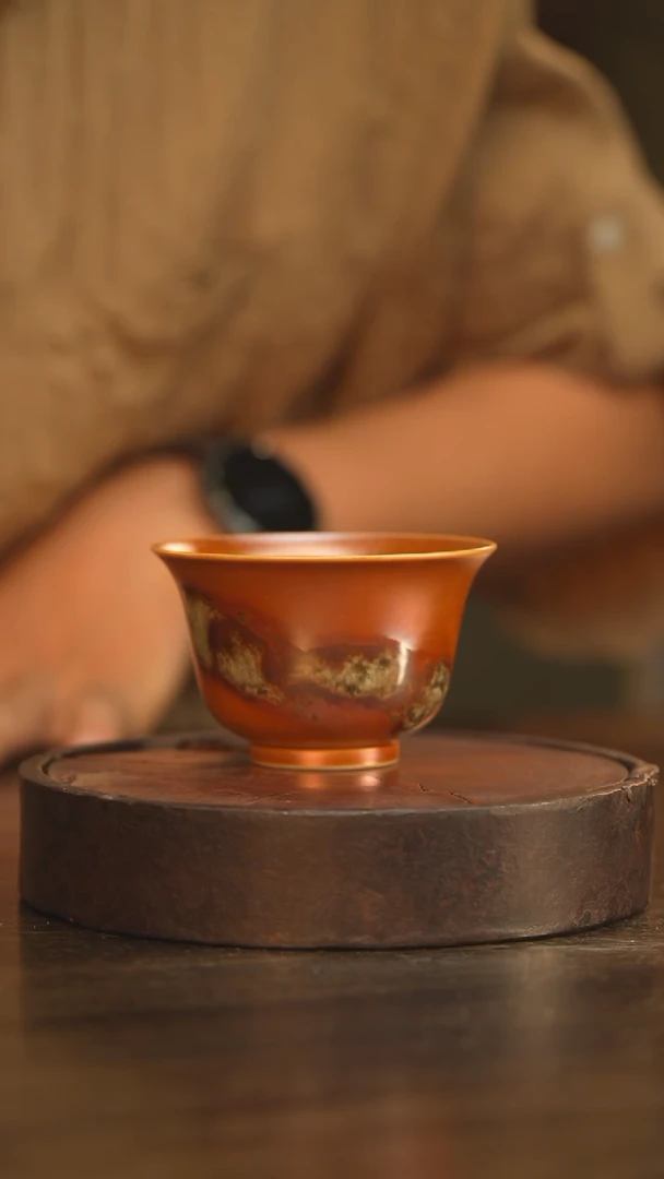 杯104柴房陶瓷柴烧主人杯