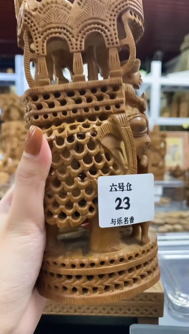 檀香木其他工艺品象车 431g 6号仓23