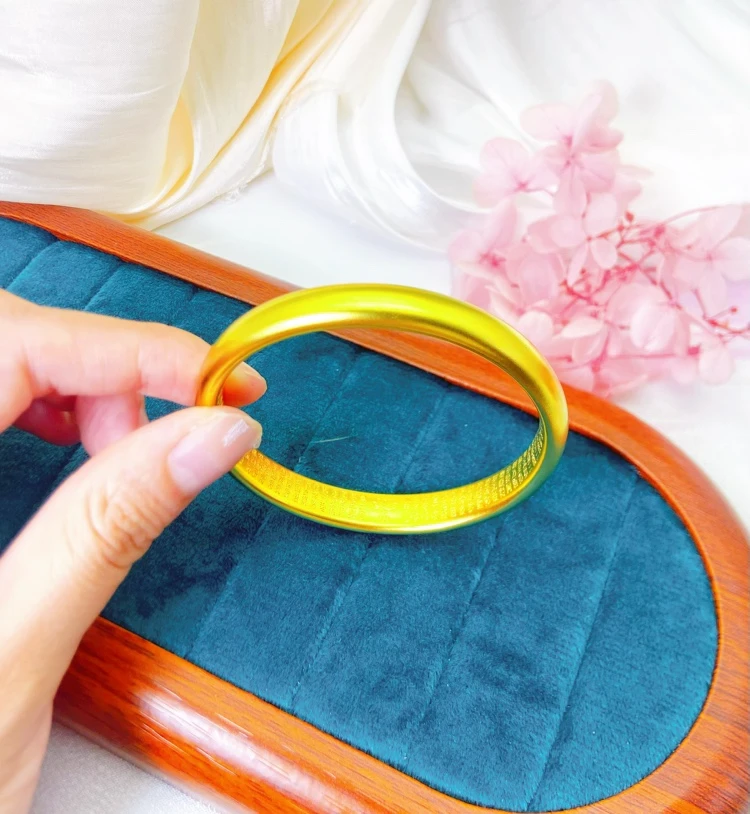 新中式经典泥鳅背素圈心经手镯