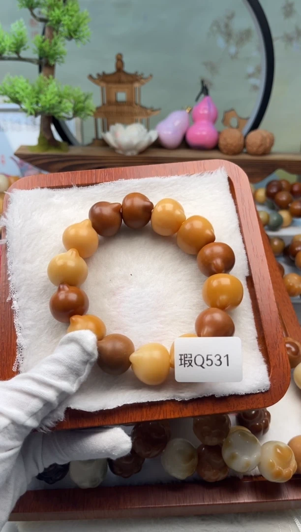 【闪购商品】菩提根/象牙果手串瑕Q531猫爪19+mm1串