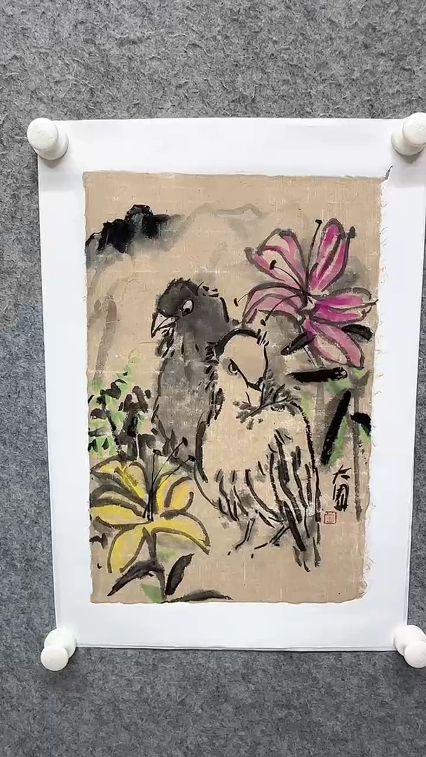 国画写意画花鸟画手绘