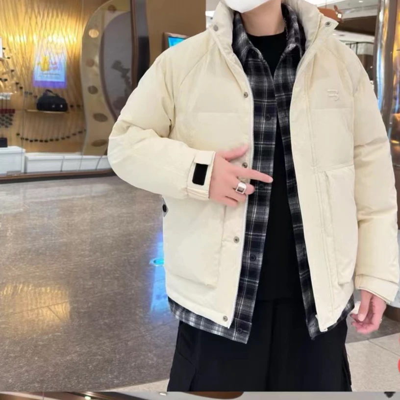 CB-8851-//冬季新款时尚百搭刺绣假两件羽绒服外套