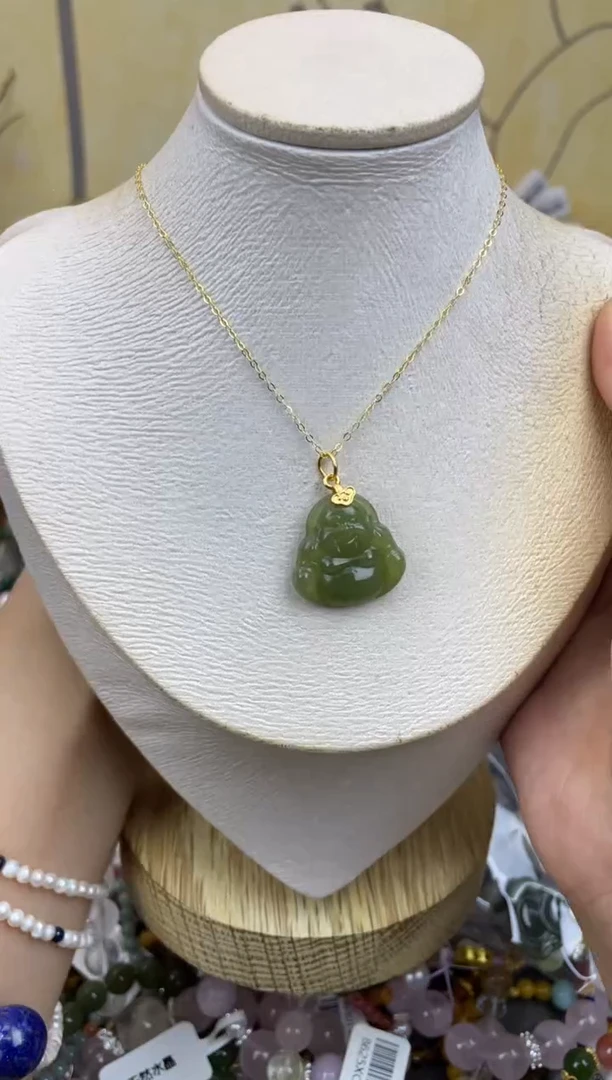项链和田玉银S925镶嵌347