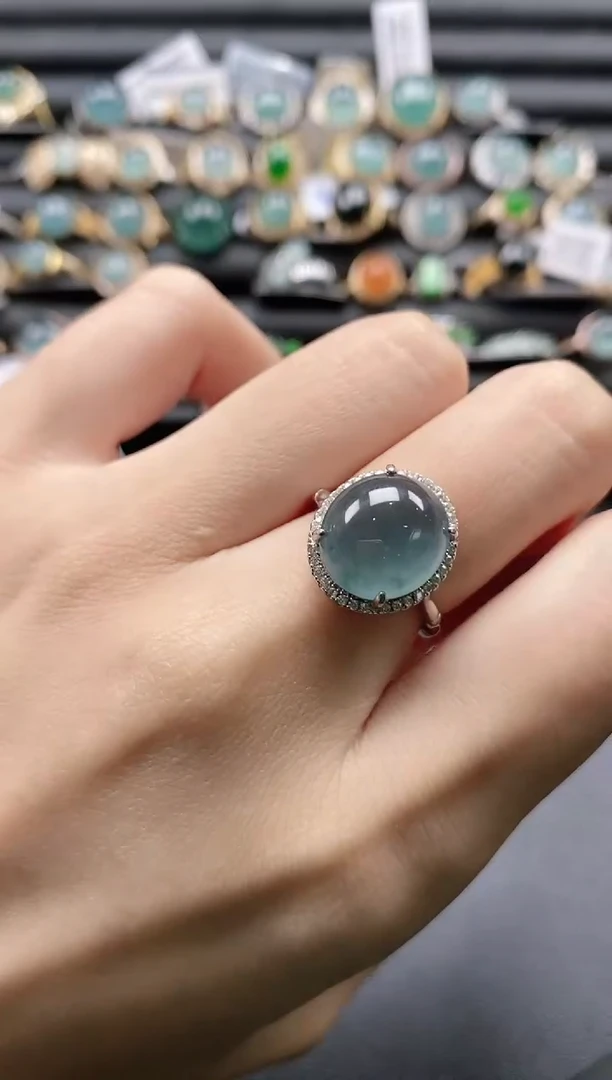 【闪购商品】翡翠戒指银S925镶嵌1111