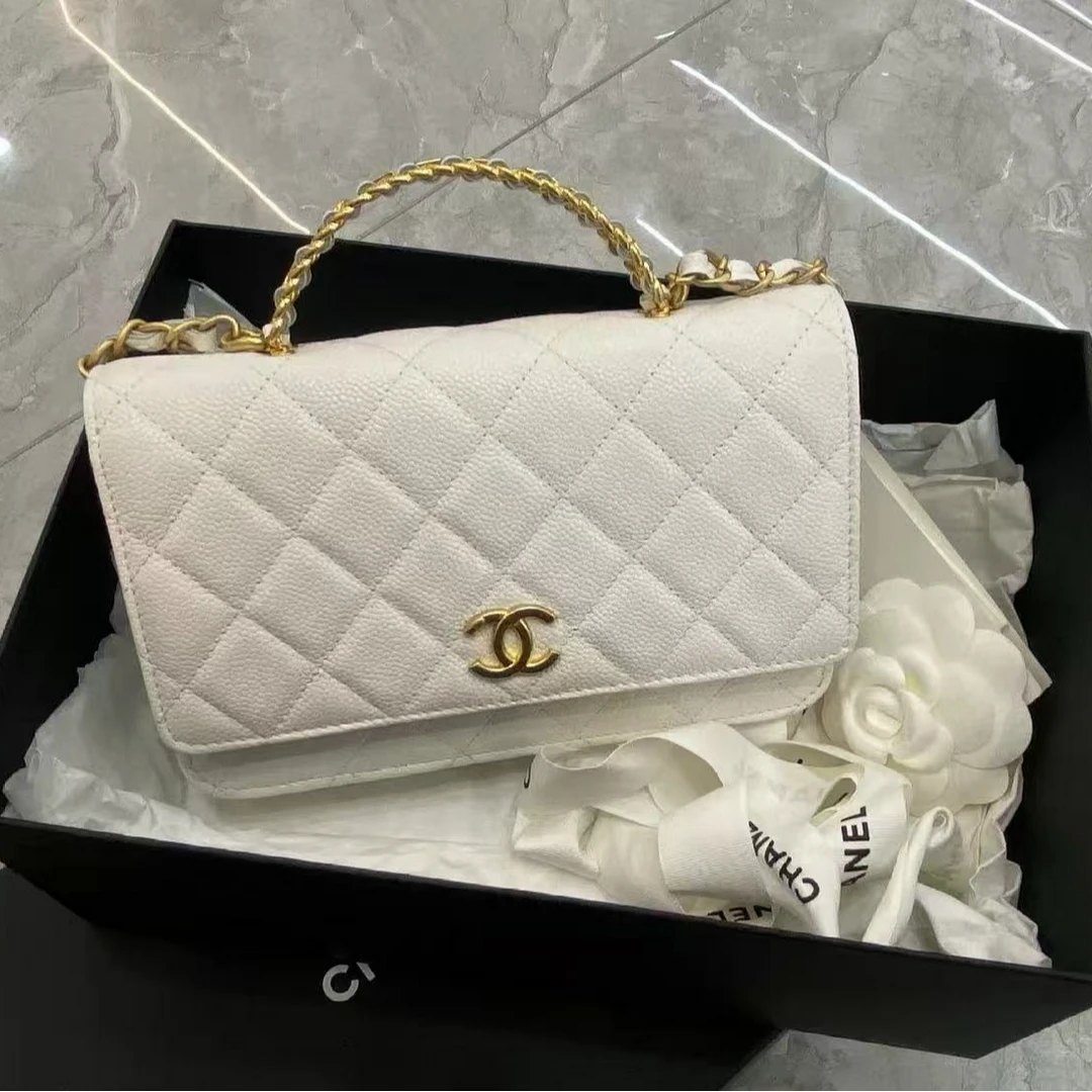 全新未使用 Chanel/香奈儿 Chanel woc 22s手柄手提白金包/dc