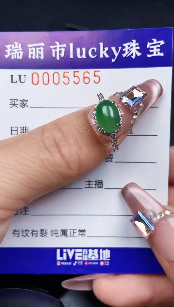 翡翠银S925镶嵌颈饰5565