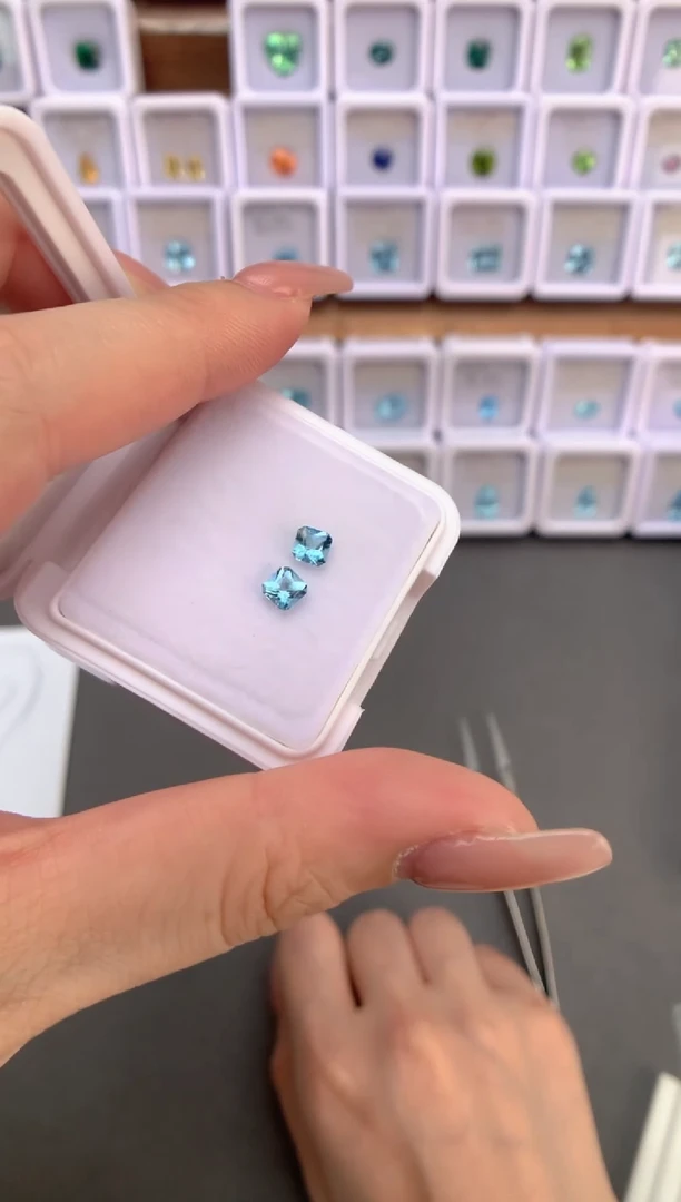 未镶嵌裸石定制海蓝宝石0.6ct