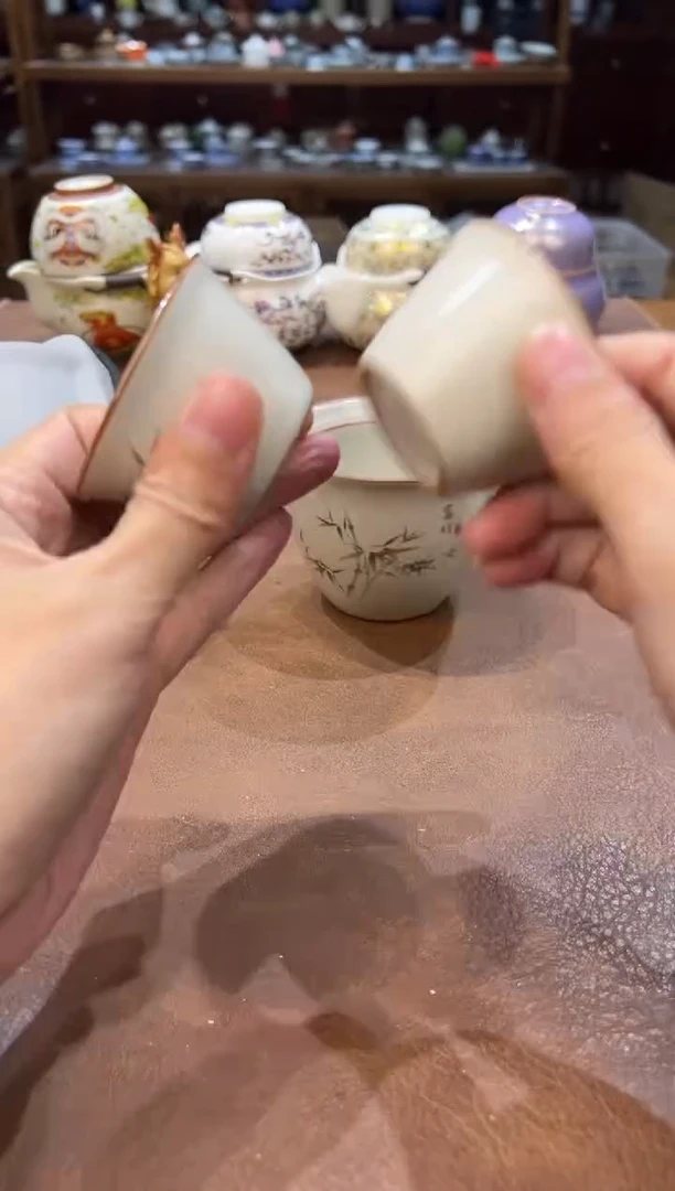 真的很便宜超好看会开片的旅行茶具