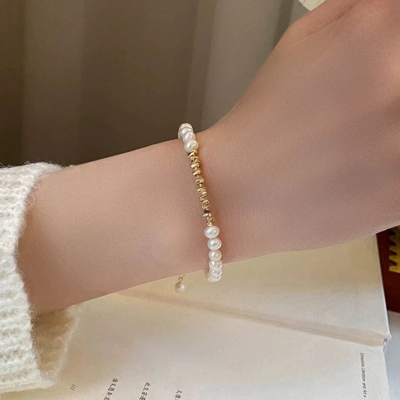 Ben.S本饰 碎金子天然淡水珍珠手链夏ins轻奢小众高级感精致A308
