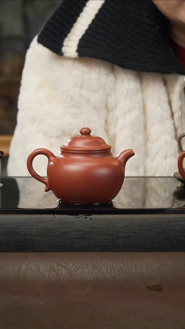 茶壶紫砂20 莲子 朱泥 180cc