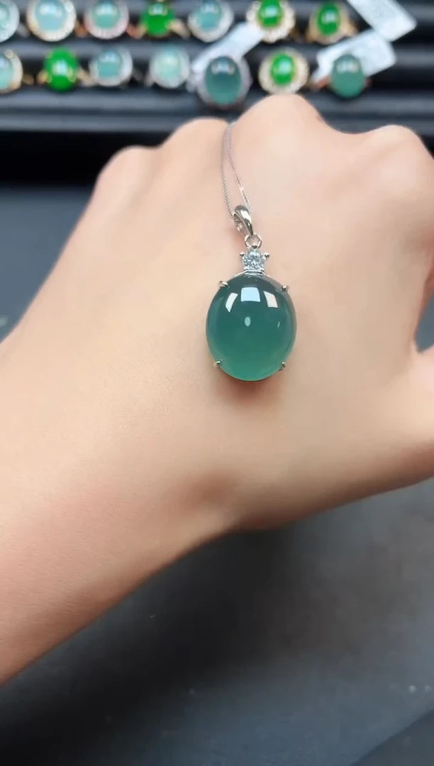 翡翠戒指银S925镶嵌111111