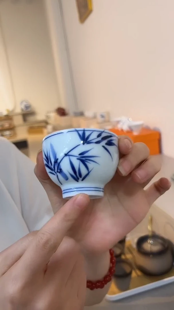 景德镇高温瓷竹子客杯