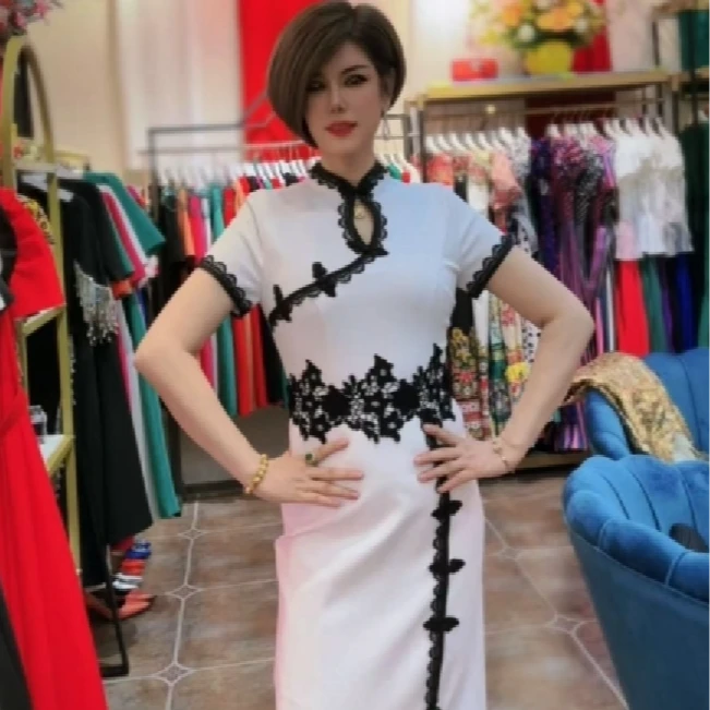 女士时尚旗袍款连衣裙8854