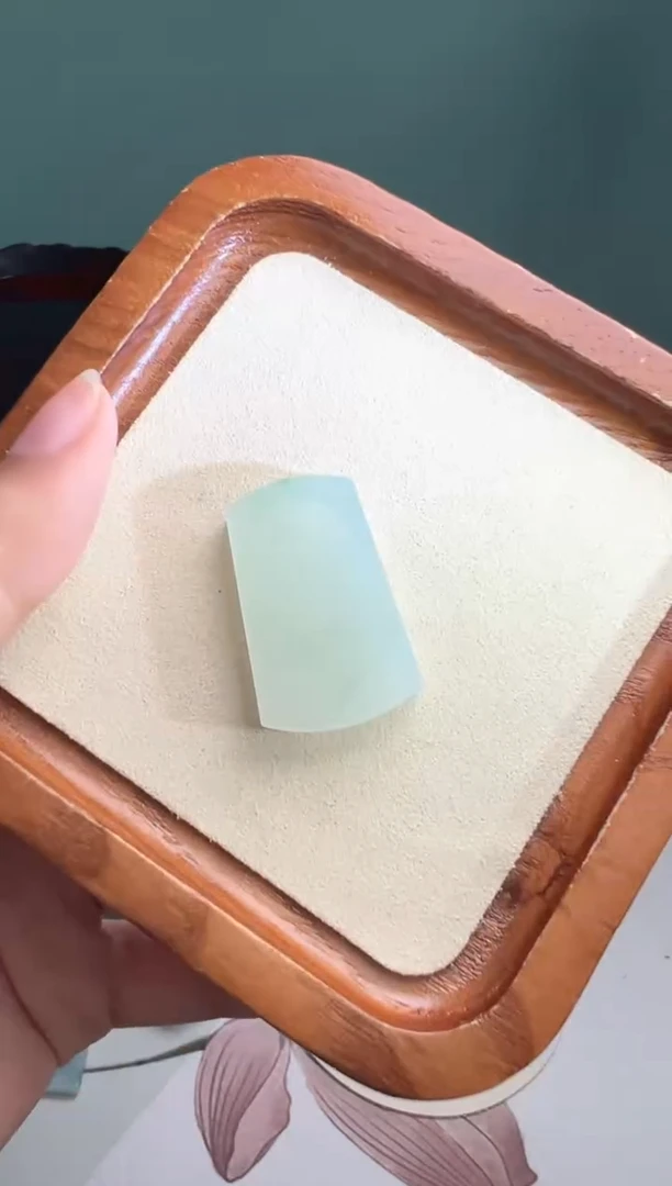 定制翡翠未镶嵌冰晴无事牌