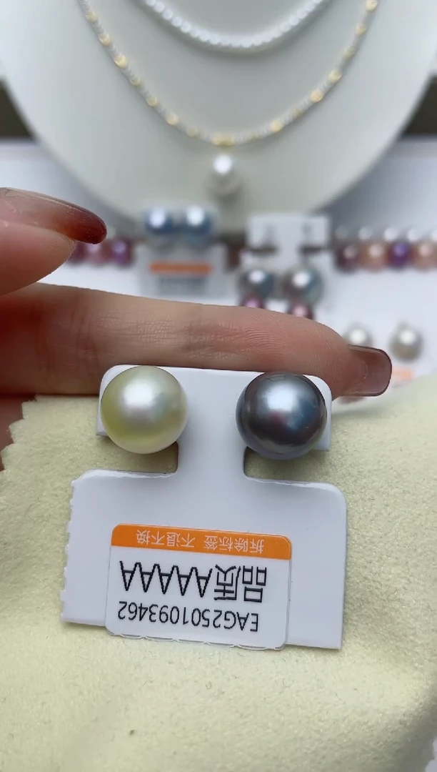 【闪购商品】拼合珍珠（马贝珠）耳饰银S925镶嵌W20