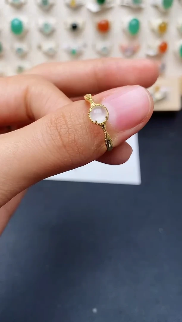 【闪购商品】翡翠戒指银S925镶嵌缅甸翡翠