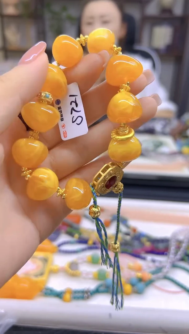 未镶嵌蜜蜡手链DIY款S721
