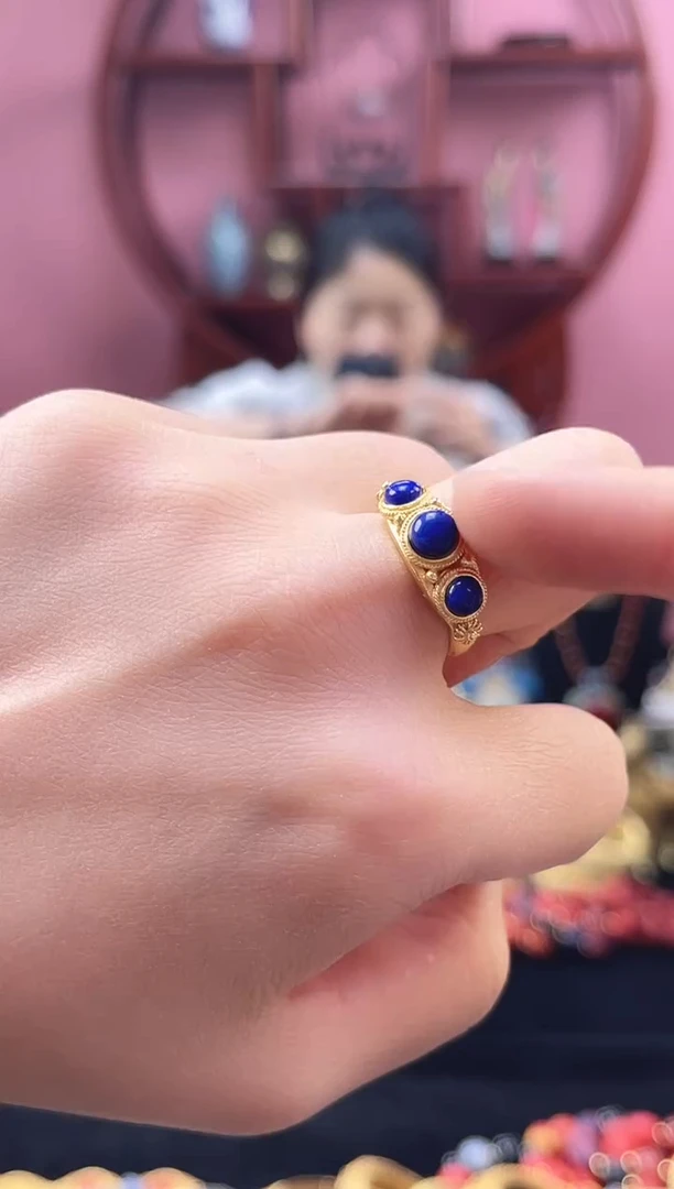 非遗 花丝镶嵌 錾刻 开口戒